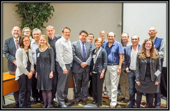 From left to right: Enrique Mesri (U. Miami), Michelle Rudek-Renault (Johns-Hopkins U.), William Wachsman (UC San Diego), Nina Wagner-Johnston (Washington University School of Medicine), Otoniel Martinez-Maza (UC Los Angeles), Dirk Dittmer (U. North Carolina at Chapel Hill), Richard Ambinder (Johns-Hopkins U.), Charles Flexner (Johns-Hopkins U.), Sylvia Silva (George Washington U.), Lee Rattner (Washington U.), Paul Rubenstein (John H. Stroger Jr. Hospital of Cook County), Johan Schneider (U. Stellenbosch), Juan-Carlos Ramos (U. Miami), Ethel Cesarman (Cornell), Mostafa Nokta (NCI/OHAM).